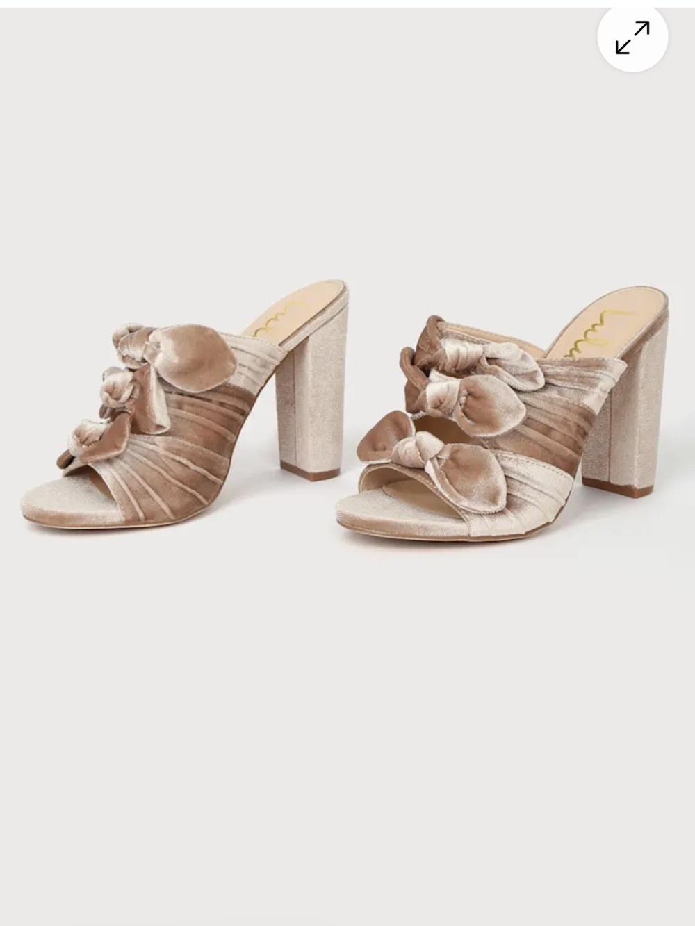 Lulus Velvet Knot high Heels - Picture 2 of 10